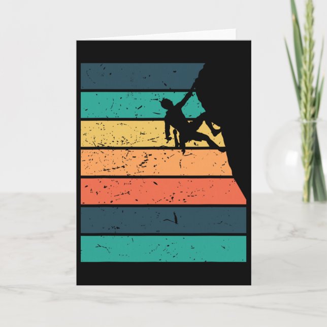 Climbing Retro Byckground  Card (Front)