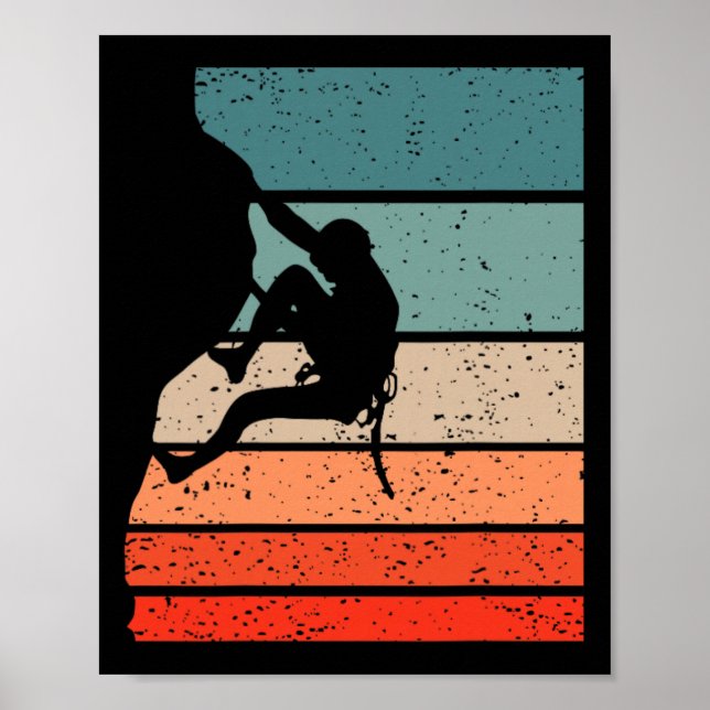 Climbing Retro Style Vintage _4  Poster (Front)