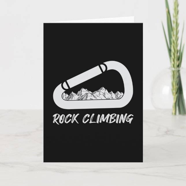 Climbing Rock Mountains Climber Climb Gift Idea Card (Front)