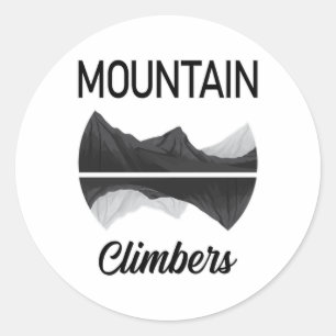 Climbing Rock Mountains Hiking Climber Climb Gift Classic Round Sticker
