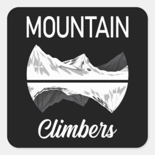 Climbing Rock Mountains Hiking Climber Gift Idea Square Sticker