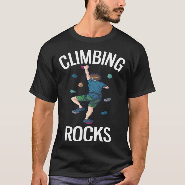 Climbing Rocks  Indoor Climbing T-Shirt (Front)
