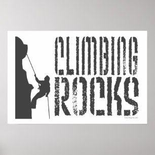 Climbing Rocks Poster