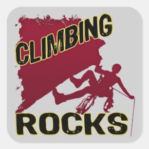 Climbing Rocks Square Sticker