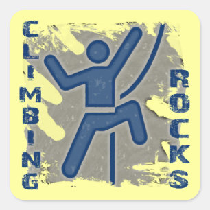 Climbing Rocks Square Sticker