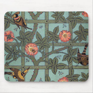 Climbing Rose & Small Bird, William Morris Mouse Mat