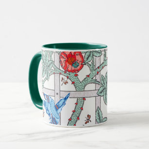 Climbing Rose & Small Bird, William Morris Mug