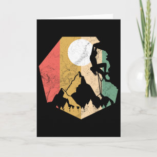 Climbing Shirt Vintage Retro Rock Mountain Boulder Card
