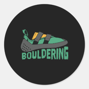 Climbing Shoe Bouldering Sport Classic Round Sticker