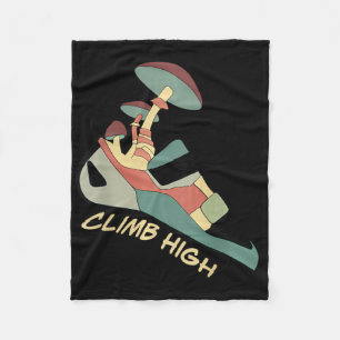 Climbing Shoe Mushroom Fleece Blanket