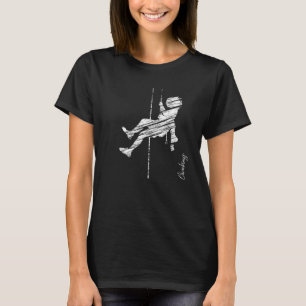 Climbing silhouette bouldering mountaineering 30 T-Shirt
