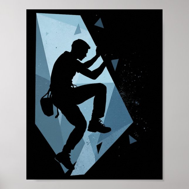 Climbing Silhouette  Poster (Front)