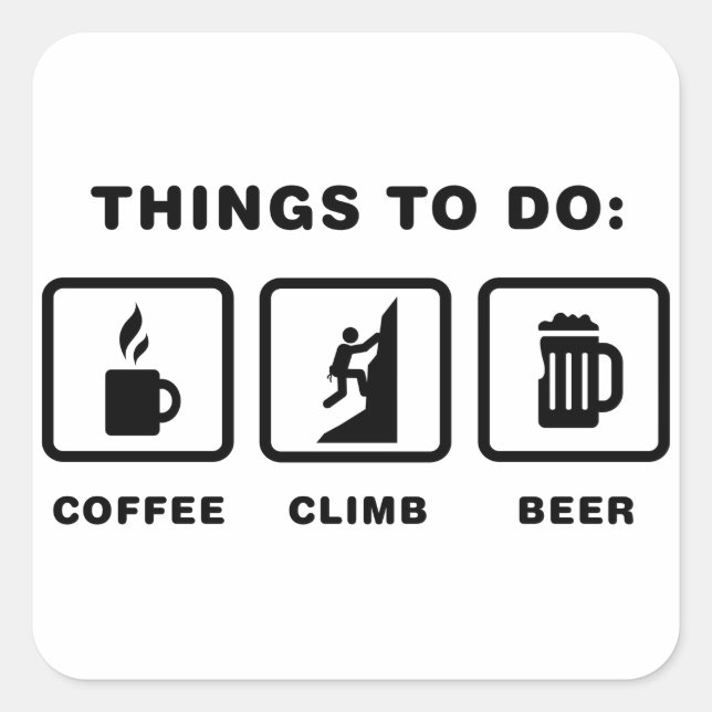 Climbing Square Sticker (Front)