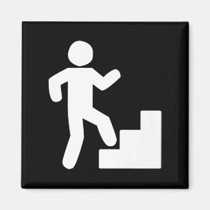 Climbing Stairs Tribute Workout Magnet