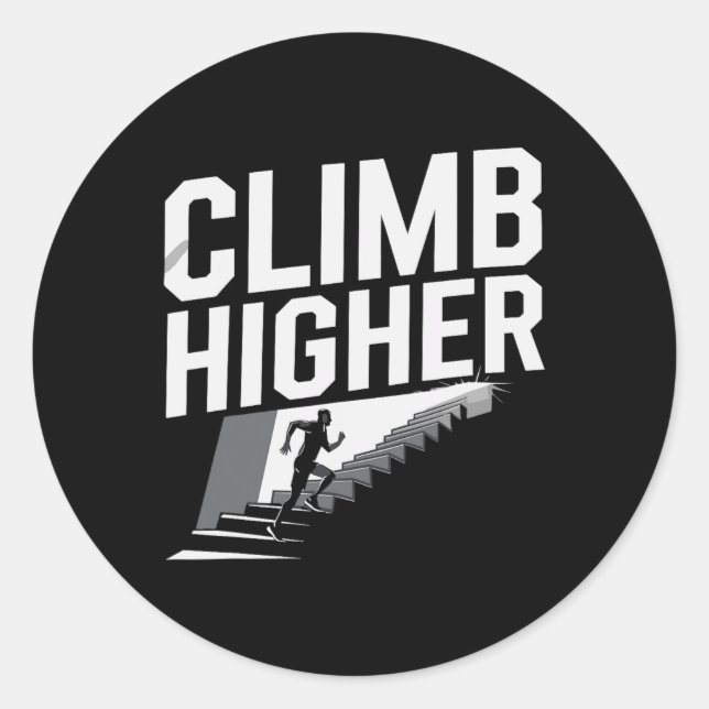 Climbing Steps Design For Achieving Success Goals  Classic Round Sticker (Front)