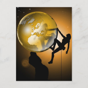 Climbing the world postcard