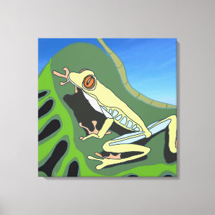 Climbing Tree Frog    Canvas Print