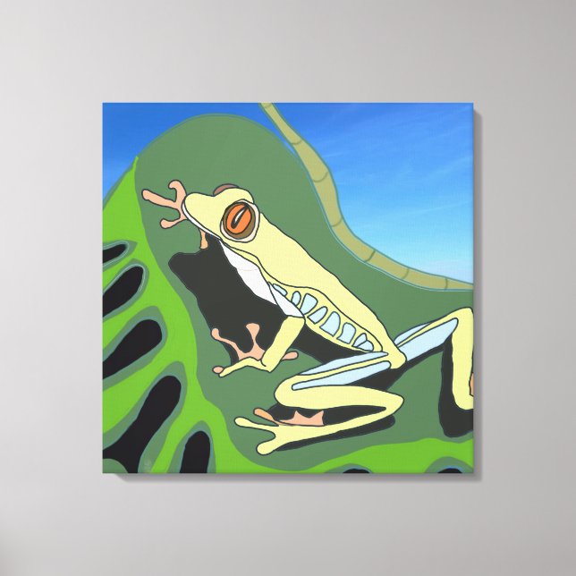 Climbing Tree Frog    Canvas Print (Front)