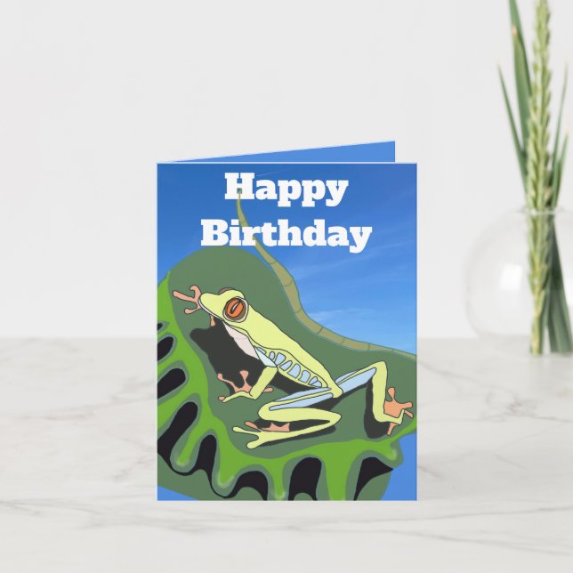 Climbing Tree Frog    Card (Front)