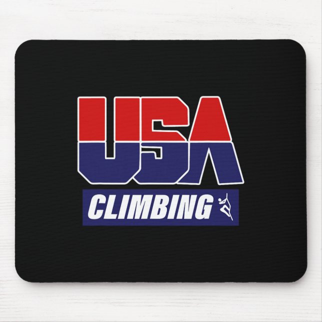 Climbing Usa Climber Mountain Climber Rock Climbin Mouse Mat (Front)