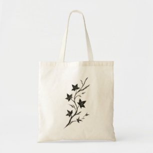 Climbing Vine – Minimalist Botanical Brush Art on Tote Bag