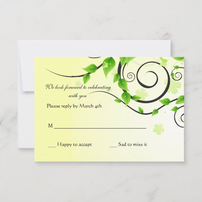 Climbing Vine Reply Card (Front)