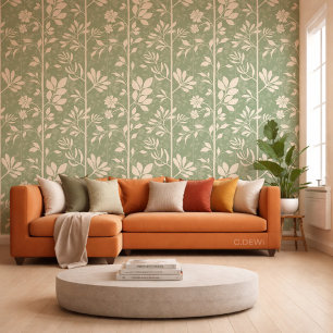 Climbing Vines of Botanic Poetry XL silhouette Wallpaper