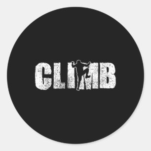 Climbing Vintage Climb Gift Bouldering Classic Round Sticker