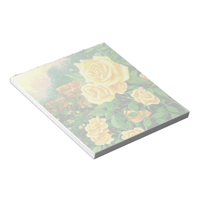 Climbing Yellow Roses Notepad (Angled)
