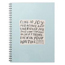 "cling to joy" notebook