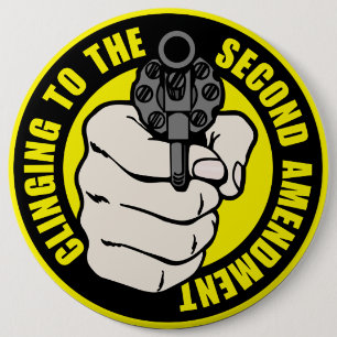 Clinging to the Second Amendment 6 Cm Round Badge