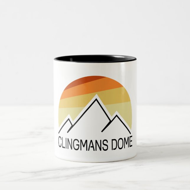 Clingmans Dome Retro Two-Tone Coffee Mug (Center)