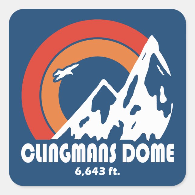 Clingmans Dome Sun Eagle Square Sticker (Front)