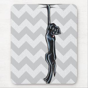 Clingy Black Lab Off-Leash Art™ Mouse Mat