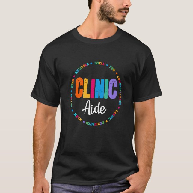 Clinic Aide For School Nurse Appreciation Week Bac T-Shirt (Front)
