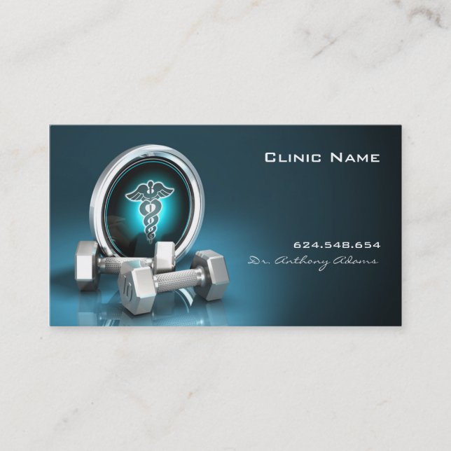 Clinic Hospital Private Sport Doctor Human Card (Front)