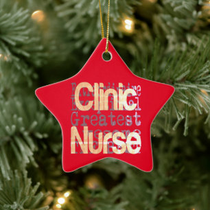 Clinic Nurse Extraordinaire Ceramic Tree Decoration