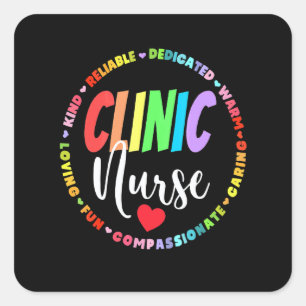 Clinic Nurse For School Nurse Appreciation Week Ba Square Sticker