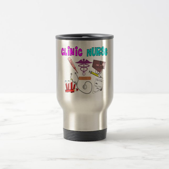 Clinic Nurse Gifts Unique Medical Design Travel Mug (Center)