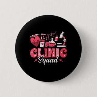 Clinic Squad Stethoscope Leopard Nurse Valentine's 6 Cm Round Badge