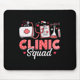 Clinic Squad Stethoscope Leopard Nurse Valentine's Mouse Mat