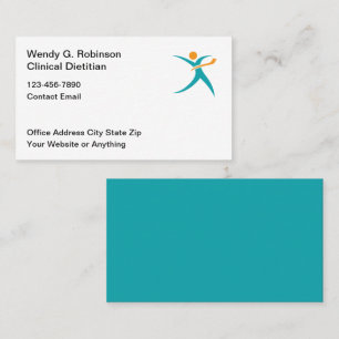 Clinical Dietician Theme Business Cards