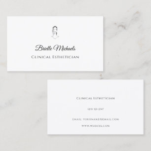 Clinical Esthetician Minimal Elegant Business Card