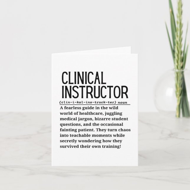 Clinical Instructor Card (Front)