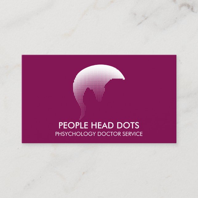 Clinical Psychology Doctor Purple Business Card (Front)