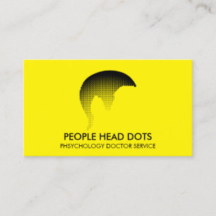 Clinical Psychology Doctor Yellow Business Card