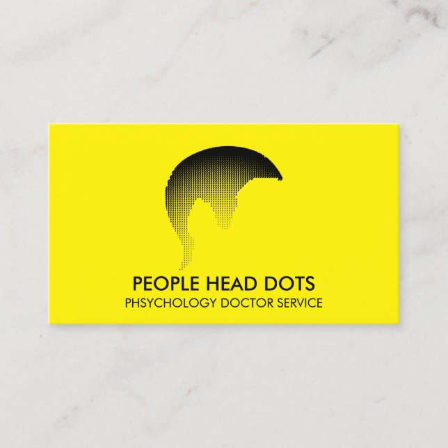 Clinical Psychology Doctor Yellow Business Card (Front)