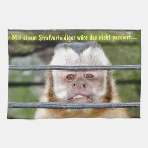 clink-monkey - Knastaffe Tea Towel