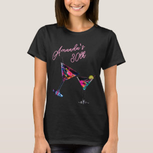 Clink Neon Blacklight Cocktails Birthday T-Shirt