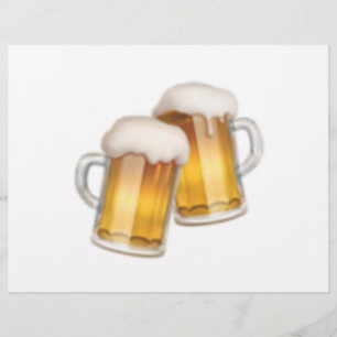Clinking Beer Mugs - Emoji Flyer